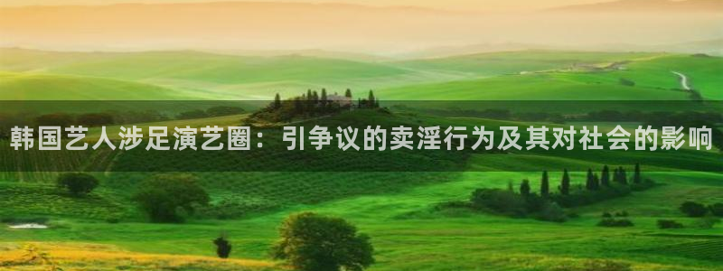 韩国艺人涉足演艺圈：引争议的卖淫行为及其对社会的影响